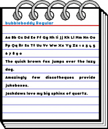 bubbleboddy Font