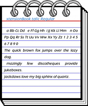 ExtensionBookItalic Font