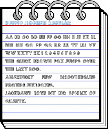 Budmo Jigglish Regular Font