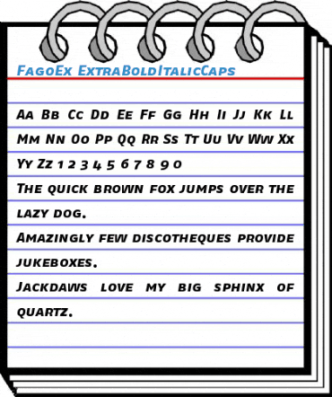 FagoEx ExtraBoldItalicCaps Font