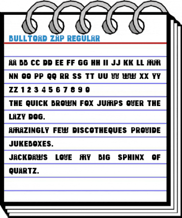 Bulltoad Zap Regular Font