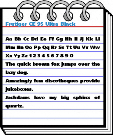 Frutiger CE 95 Ultra Black Font