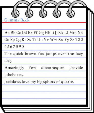 Gamma Book Font