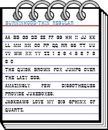 Burninhood-Thin Regular Font
