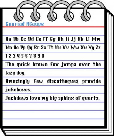 Gnomad AGauge Font