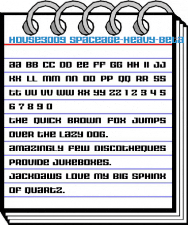 HOUSE3009 Spaceage-Heavy-Beta Font