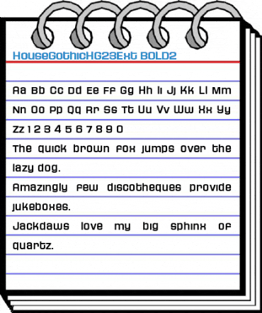 HouseGothicHG23Ext BOLD2 Font