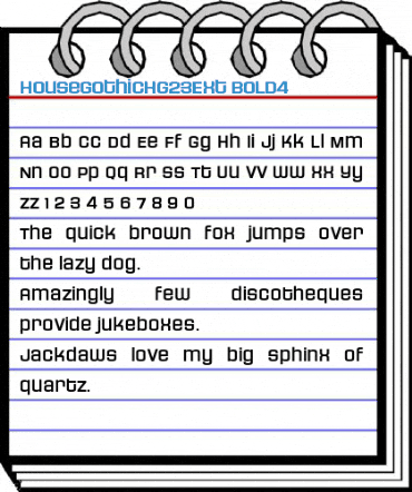 HouseGothicHG23Ext BOLD4 Font