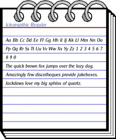 Icleargothic Font