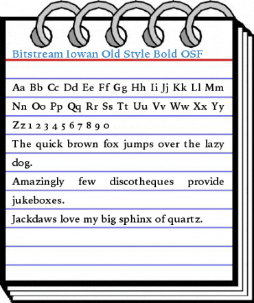 Bitstream Iowan Old Style Bold OSF Font
