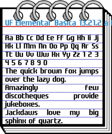 UF Elementar Basica 13.21.2 a Regular Font
