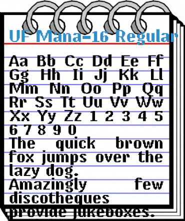 UF Mana-16 Font