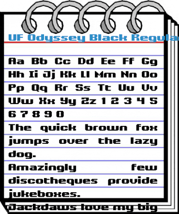 UF Odyssey Black Font