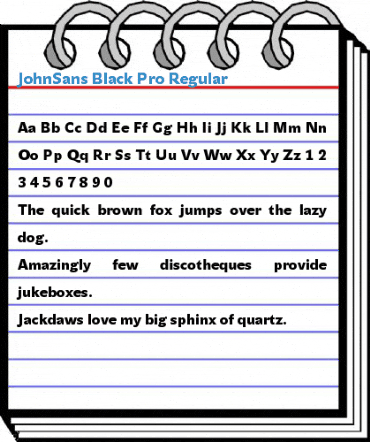 JohnSans Black Pro Regular Font