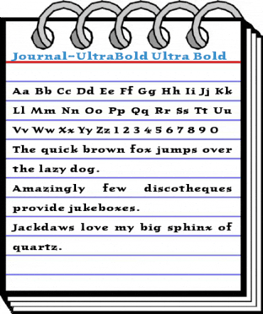 Journal-UltraBold Font