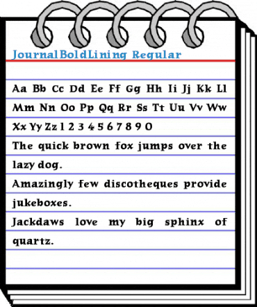 JournalBoldLining Font