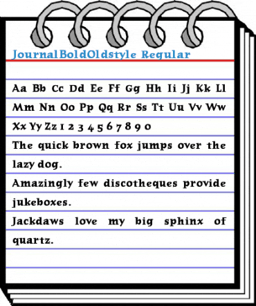 JournalBoldOldstyle Font