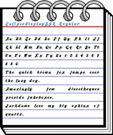 CalipoeDisplaySSK Regular Font