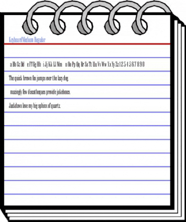 KeyboardMedium Regular Font