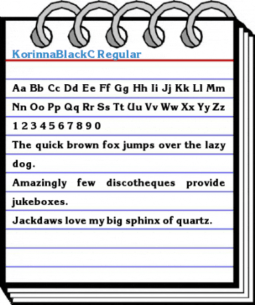 KorinnaBlackC Regular Font