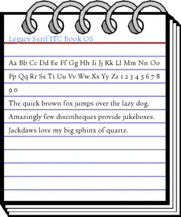 Legacy Serif ITC Book OS Font