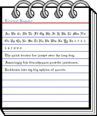 Linotext Regular Font