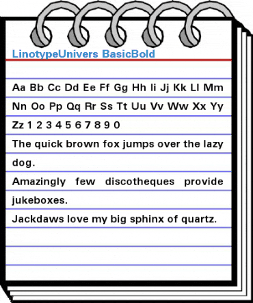LinotypeUnivers BasicBold Font