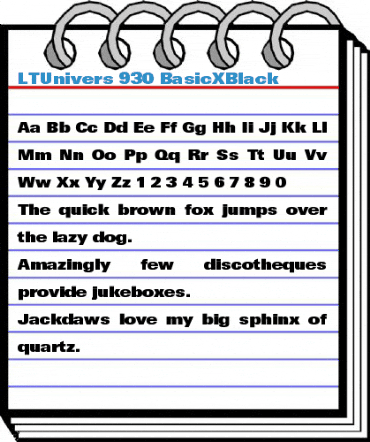 LTUnivers 930 BasicXBlack Font
