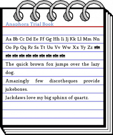 Anaphora Trial Book Font