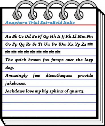 Anaphora Trial Font