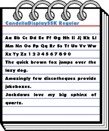 CandellaDisplaySSK Regular Font