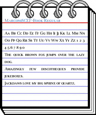 MarconiSCEF-Book Regular Font