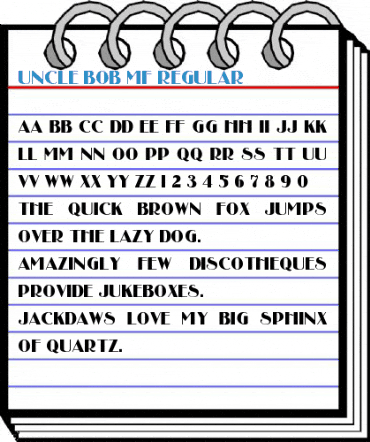 Uncle Bob MF Regular Font