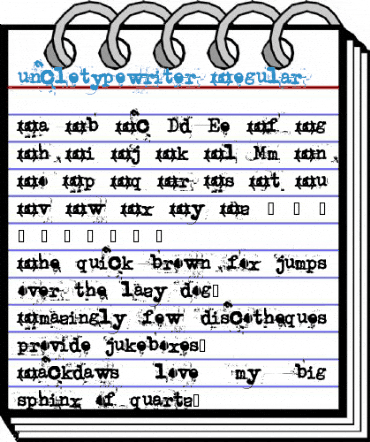 uncletypewriter Regular Font