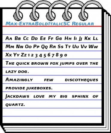 Max-ExtraBoldItalicSC Regular Font