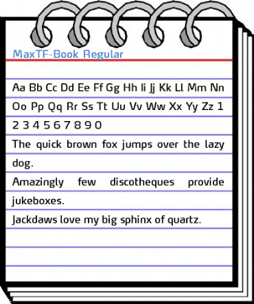 MaxTF-Book Regular Font