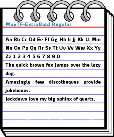 MaxTF-ExtraBold Regular Font