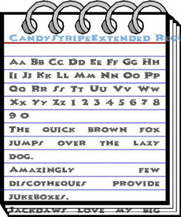CandyStripeExtended Regular Font