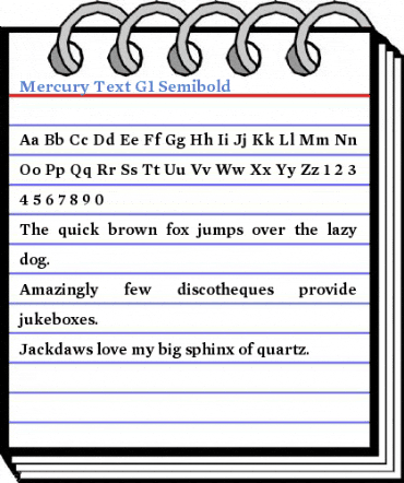 Mercury Text G1 Font