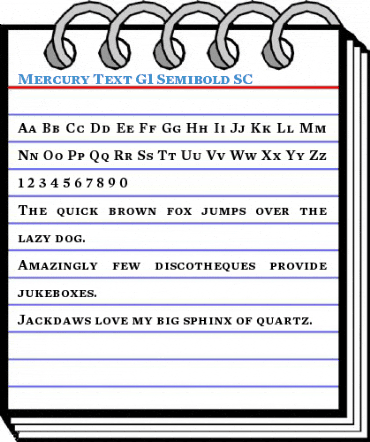 Mercury Text G1 Semibold SC Font