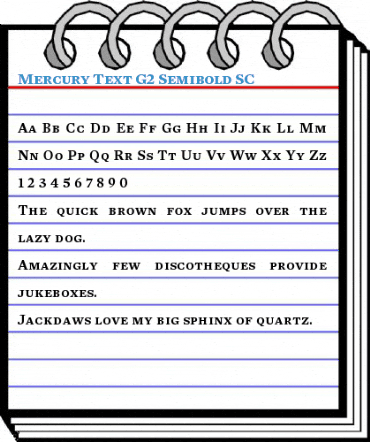 Mercury Text G2 Semibold SC Font