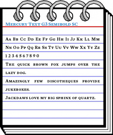 Mercury Text G3 Semibold SC Font