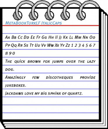 MetaBookTurkLF ItalicCaps Font