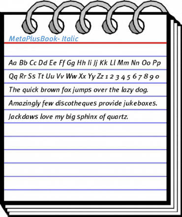 MetaPlusBook- Italic Font