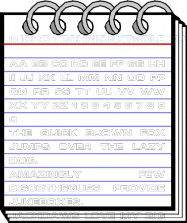 Micro TechnicExtBoldOutline Font