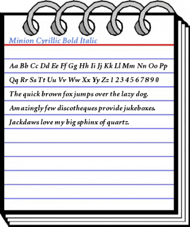 Minion Cyrillic Font