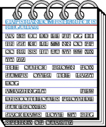 CapsRandomishBricks Font