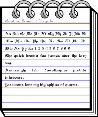 Captive Angel 7 Regular Font