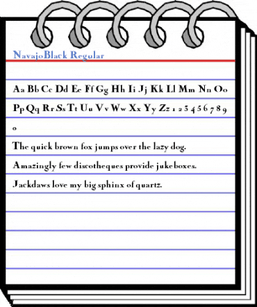 NavajoBlack Regular Font