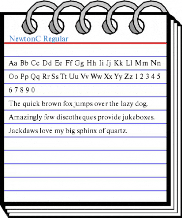 NewtonC Regular Font